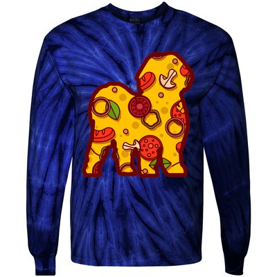 Pizza Dog Funny Pizza Shih Tzu Dog Premium Tie-Dye Long Sleeve Shirt