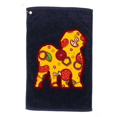 Pizza Dog Funny Pizza Shih Tzu Dog Premium Platinum Collection Golf Towel