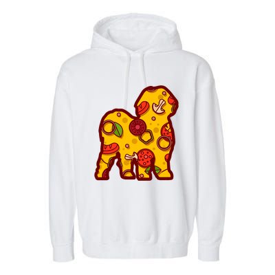 Pizza Dog Funny Pizza Shih Tzu Dog Premium Garment-Dyed Fleece Hoodie