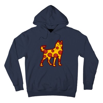 Pizza Dog Funny Pizza Siberian Husky Dog Premium Hoodie