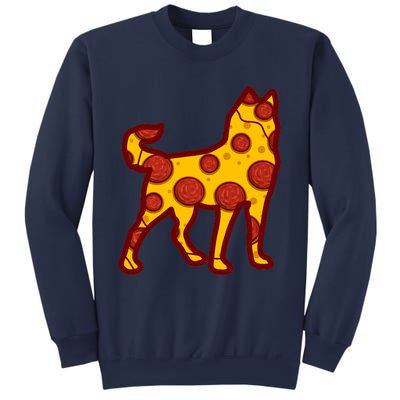 Pizza Dog Funny Pizza Siberian Husky Dog Premium Sweatshirt