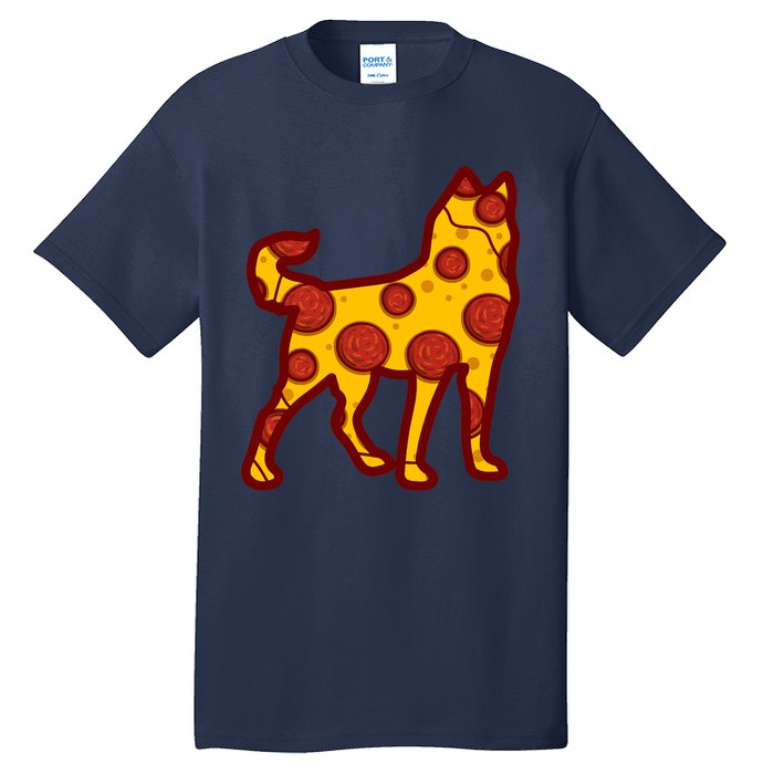 Pizza Dog Funny Pizza Siberian Husky Dog Premium Tall T-Shirt