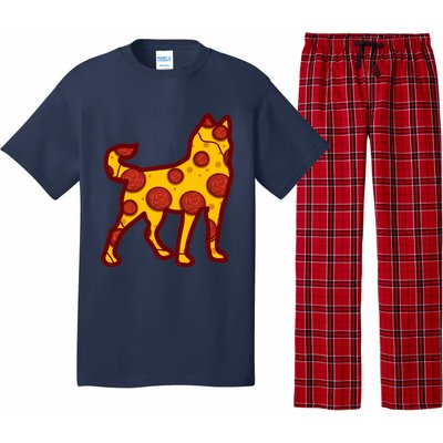 Pizza Dog Funny Pizza Siberian Husky Dog Premium Pajama Set