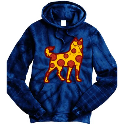 Pizza Dog Funny Pizza Siberian Husky Dog Premium Tie Dye Hoodie