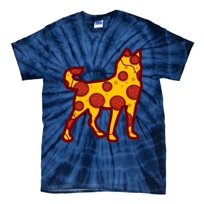 Pizza Dog Funny Pizza Siberian Husky Dog Premium Tie-Dye T-Shirt