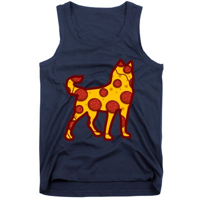 Pizza Dog Funny Pizza Siberian Husky Dog Premium Tank Top