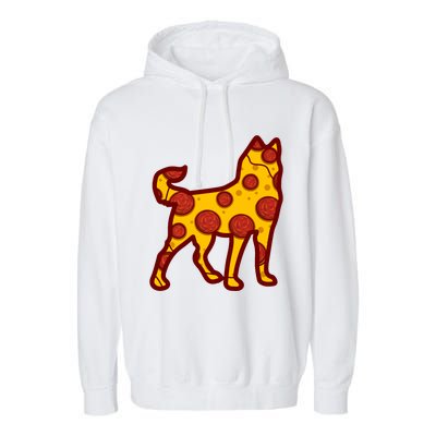 Pizza Dog Funny Pizza Siberian Husky Dog Premium Garment-Dyed Fleece Hoodie