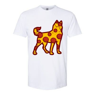 Pizza Dog Funny Pizza Siberian Husky Dog Premium Softstyle CVC T-Shirt