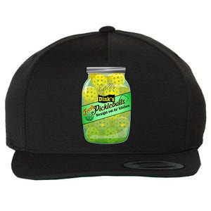 Pickleball Dink’S Fresh Pickleballs Wool Snapback Cap