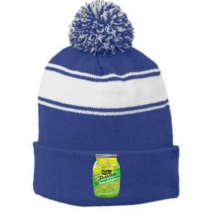 Pickleball Dink’S Fresh Pickleballs Stripe Pom Pom Beanie