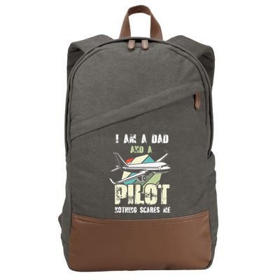 Pilot Dad Funny Pilot Father Pilot Fathers Day Gift Cotton Canvas Backpack
