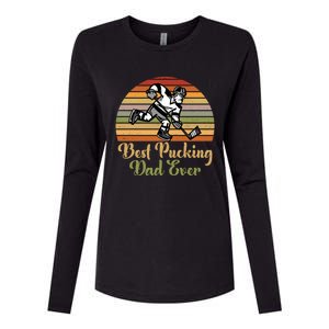 Pucking Dad Fathers Day Funny Gift Best Pucking Dad Ever Gift Womens Cotton Relaxed Long Sleeve T-Shirt