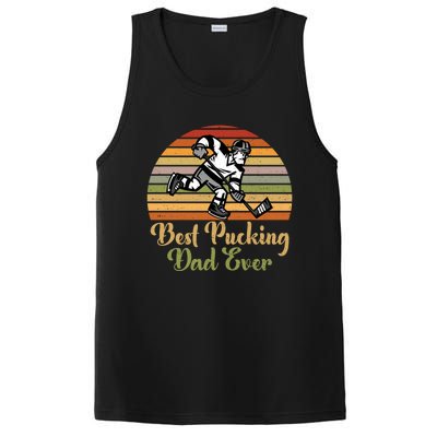 Pucking Dad Fathers Day Funny Gift Best Pucking Dad Ever Gift PosiCharge Competitor Tank