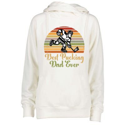 Pucking Dad Fathers Day Funny Gift Best Pucking Dad Ever Gift Womens Funnel Neck Pullover Hood