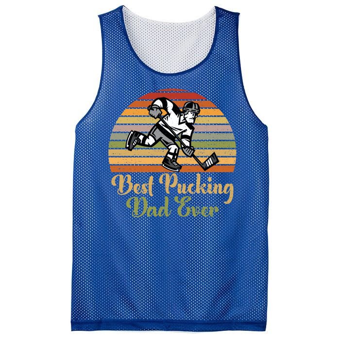 Pucking Dad Fathers Day Funny Gift Best Pucking Dad Ever Gift Mesh Reversible Basketball Jersey Tank