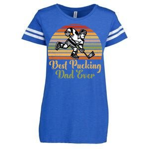 Pucking Dad Fathers Day Funny Gift Best Pucking Dad Ever Gift Enza Ladies Jersey Football T-Shirt