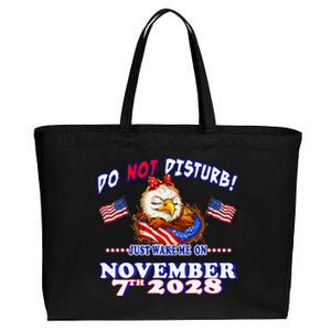 Pro Democracy Fourth July 4th Sarcastic Election Eagle 2028 Cotton Canvas Jumbo Tote