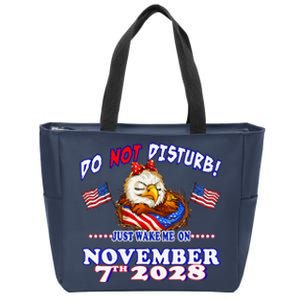 Pro Democracy Fourth July 4th Sarcastic Election Eagle 2028 Zip Tote Bag