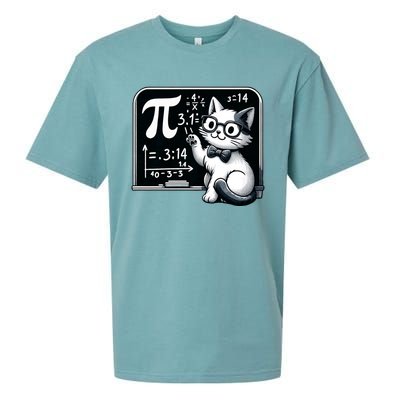 Pi Day Funny Math Cat For Teachers Sueded Cloud Jersey T-Shirt