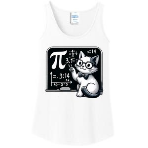 Pi Day Funny Math Cat For Teachers Ladies Essential Tank