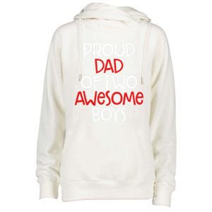 Proud Dad Funny Gift Twin Father Dad Of Two Fatherhood Pride Meaningful Gift Womens Funnel Neck Pullover Hood