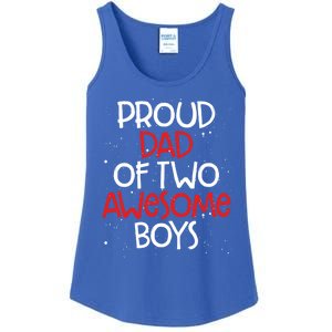 Proud Dad Funny Gift Twin Father Dad Of Two Fatherhood Pride Meaningful Gift Ladies Essential Tank