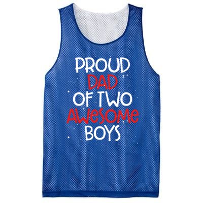 Proud Dad Funny Gift Twin Father Dad Of Two Fatherhood Pride Meaningful Gift Mesh Reversible Basketball Jersey Tank