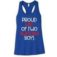 Proud Dad Funny Gift Twin Father Dad Of Two Fatherhood Pride Meaningful Gift Women's Racerback Tank