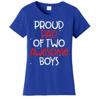 Proud Dad Funny Gift Twin Father Dad Of Two Fatherhood Pride Meaningful Gift Women's T-Shirt