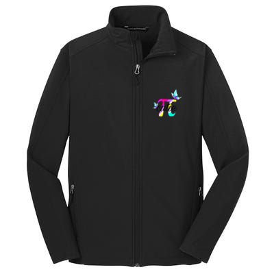 Pi Day Funny Cute Cutie Pi Pretty Math Butterfly Pi Core Soft Shell Jacket