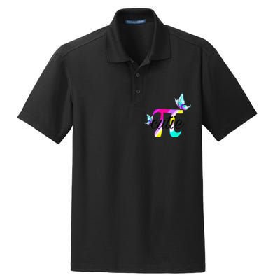 Pi Day Funny Cute Cutie Pi Pretty Math Butterfly Pi Dry Zone Grid Polo