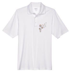 Papillon Dogs Flower Fly Dandelion Dog Mama Dog Lover Men's Origin Performance Pique Polo