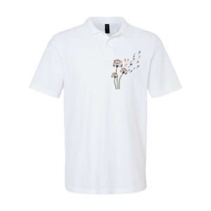 Papillon Dogs Flower Fly Dandelion Dog Mama Dog Lover Softstyle Adult Sport Polo