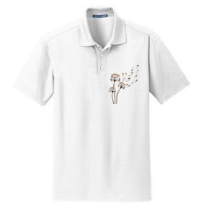 Papillon Dogs Flower Fly Dandelion Dog Mama Dog Lover Dry Zone Grid Polo