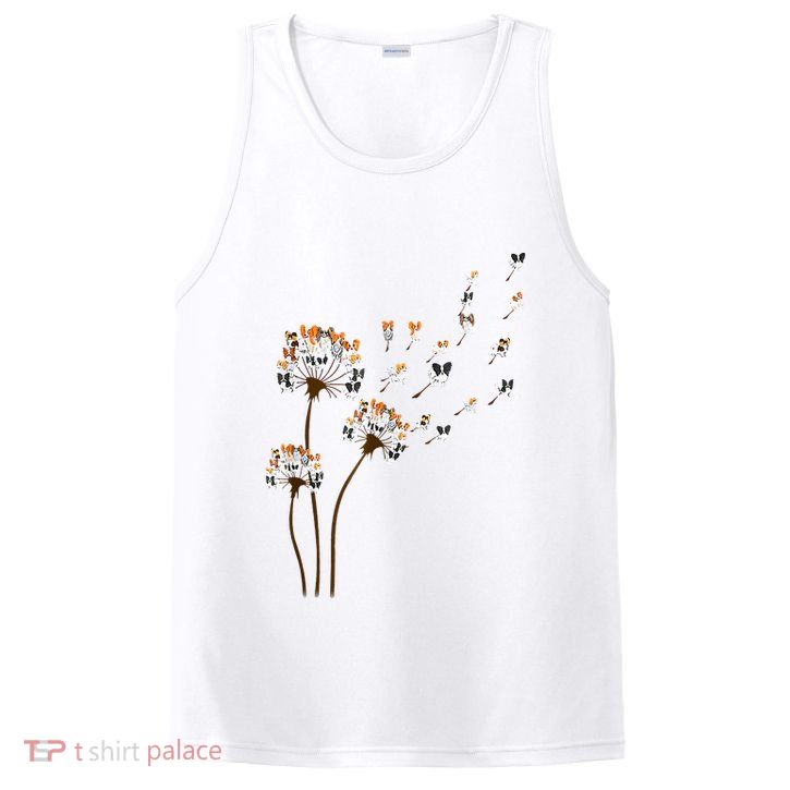 Papillon Dogs Flower Fly Dandelion Dog Mama Dog Lover PosiCharge Competitor Tank