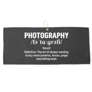 Photography Definition Funny Photographer Large Microfiber Waffle Golf Towel