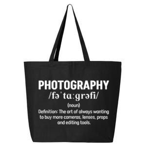 Photography Definition Funny Photographer 25L Jumbo Tote