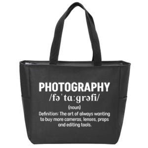 Photography Definition Funny Photographer Zip Tote Bag