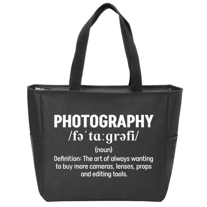 Photography Definition Funny Photographer Zip Tote Bag