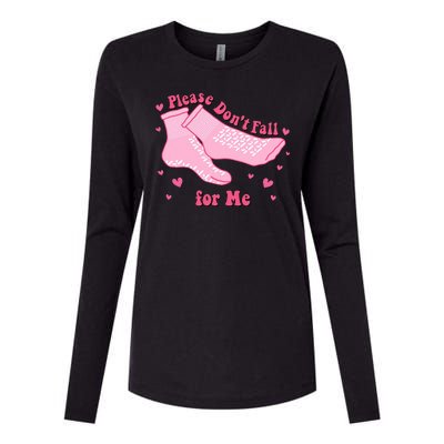 Please Dont Fall For Me Funny Nurse Valentine Womens Cotton Relaxed Long Sleeve T-Shirt