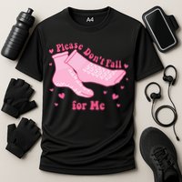 Please Dont Fall For Me Funny Nurse Valentine Cooling Performance Crew T-Shirt