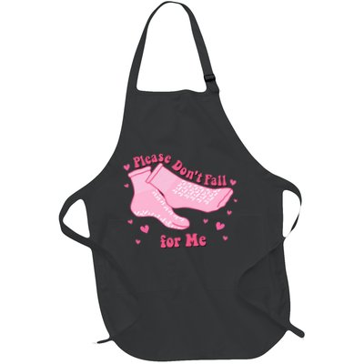 Please Dont Fall For Me Funny Nurse Valentine Apron