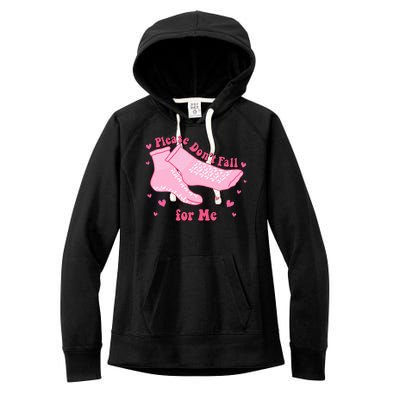 Please Dont Fall For Me Funny Nurse Valentine Women's Fleece Hoodie