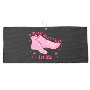 Please Dont Fall For Me Funny Nurse Valentine Large Microfiber Waffle Golf Towel