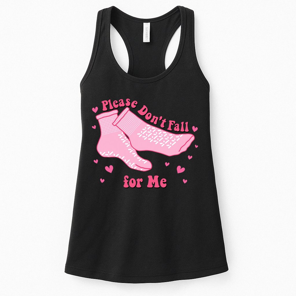 Please Dont Fall For Me Funny Nurse Valentine Womens Tank Top