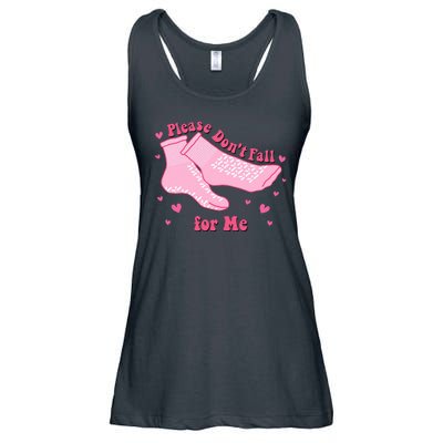 Please Dont Fall For Me Funny Nurse Valentine Ladies Essential Flowy Tank