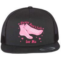 Please Dont Fall For Me Funny Nurse Valentine Flat Bill Trucker Hat