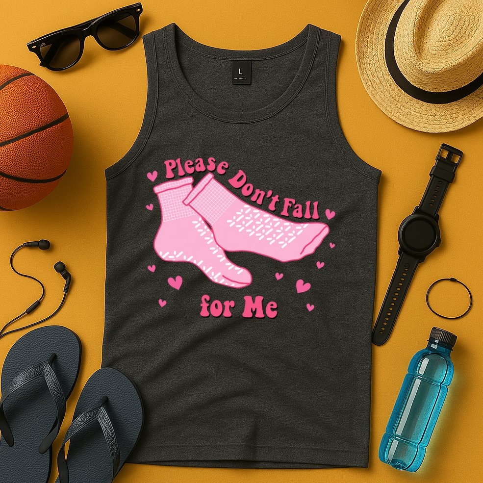 Please Dont Fall For Me Funny Nurse Valentine Tank Top
