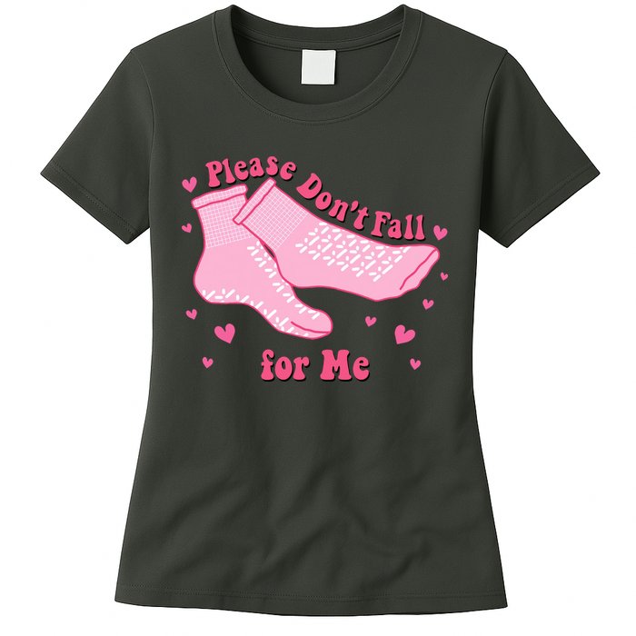 Please Dont Fall For Me Funny Nurse Valentine Womens T-Shirt