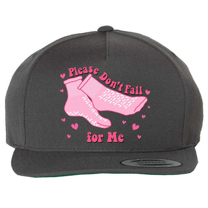 Please Dont Fall For Me Funny Nurse Valentine Wool Snapback Cap